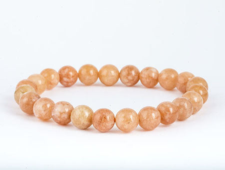 Peach Moon Stone Beads Bracelet