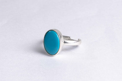 Silver Ring Adustable -Turquoise