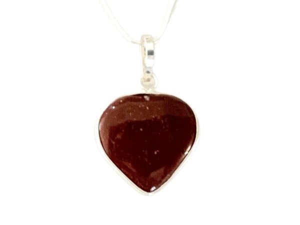 Red Jasper Heart Pendant with frame